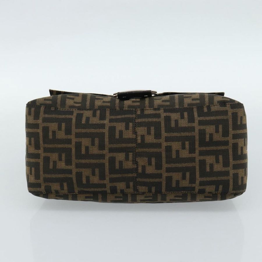 【日本直送】FENDI Zucca帆布Mamma Baguette單肩包 黑色棕色 正品 186037SAM-4
