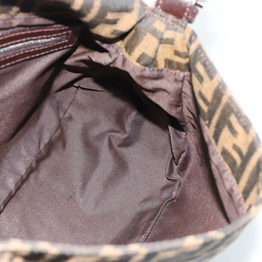 【日本直送】FENDI Zucca帆布Mamma Baguette單肩包 黑色棕色 正品 186037SAM-18