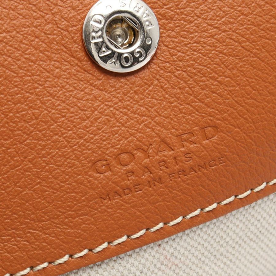 GOYARD Saint Louis PM 手提包 PVC塗層帆布皮革 黑色棕色 二手 女士-3