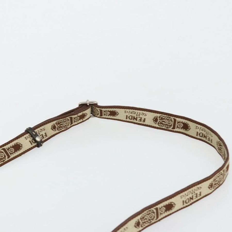 【日本直送】FENDI Zucca帆布單肩包 黑色棕色 正品 185617A-7