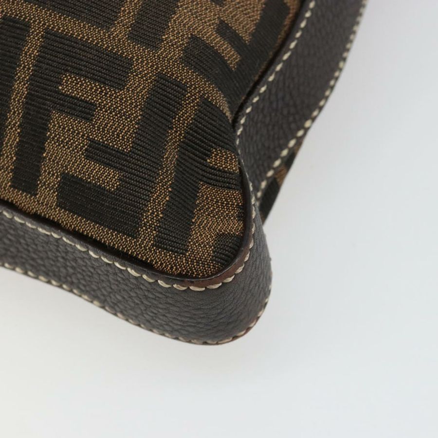 【日本直送】FENDI Zucca帆布單肩包 黑色棕色 正品 185617A-14