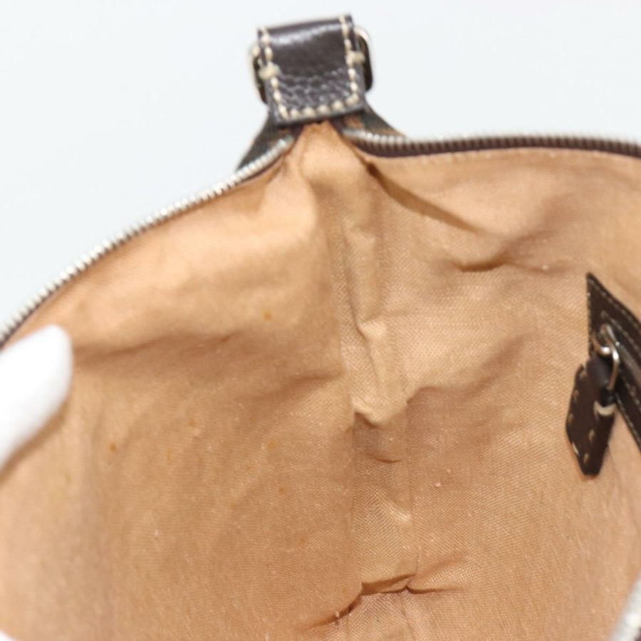 【日本直送】FENDI Zucca帆布單肩包 黑色棕色 正品 185617A-20