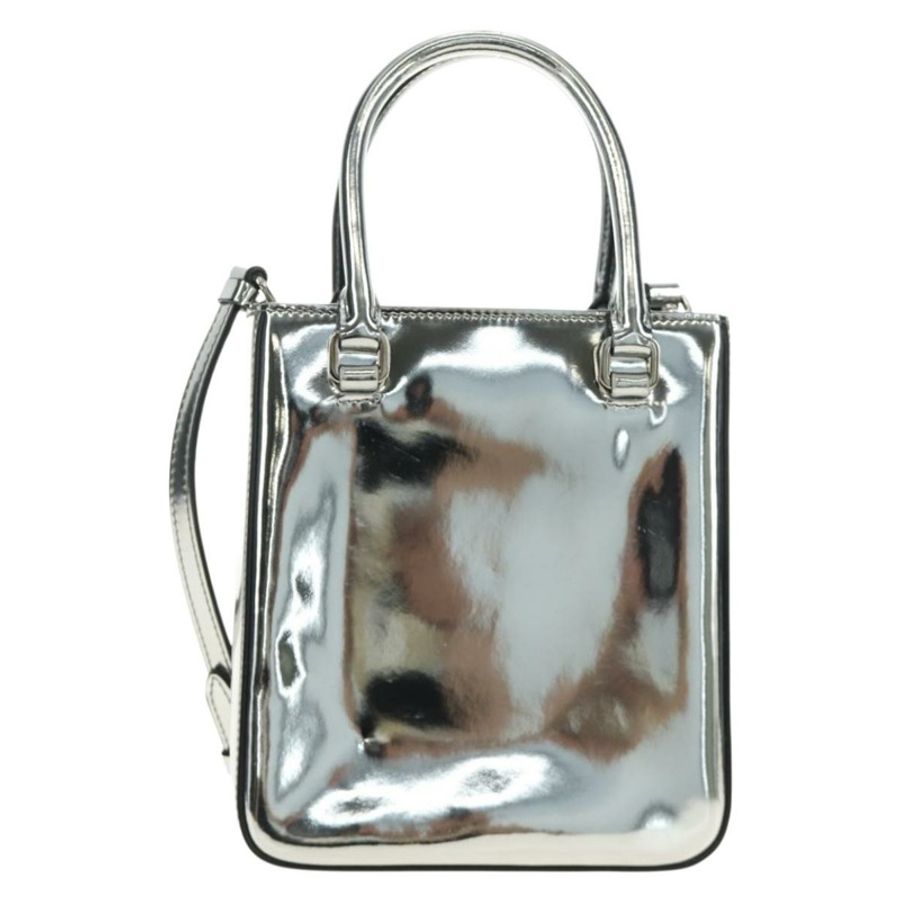 【日本直送】PRADA 漆皮雙肩包 銀色 正品 185901M-1