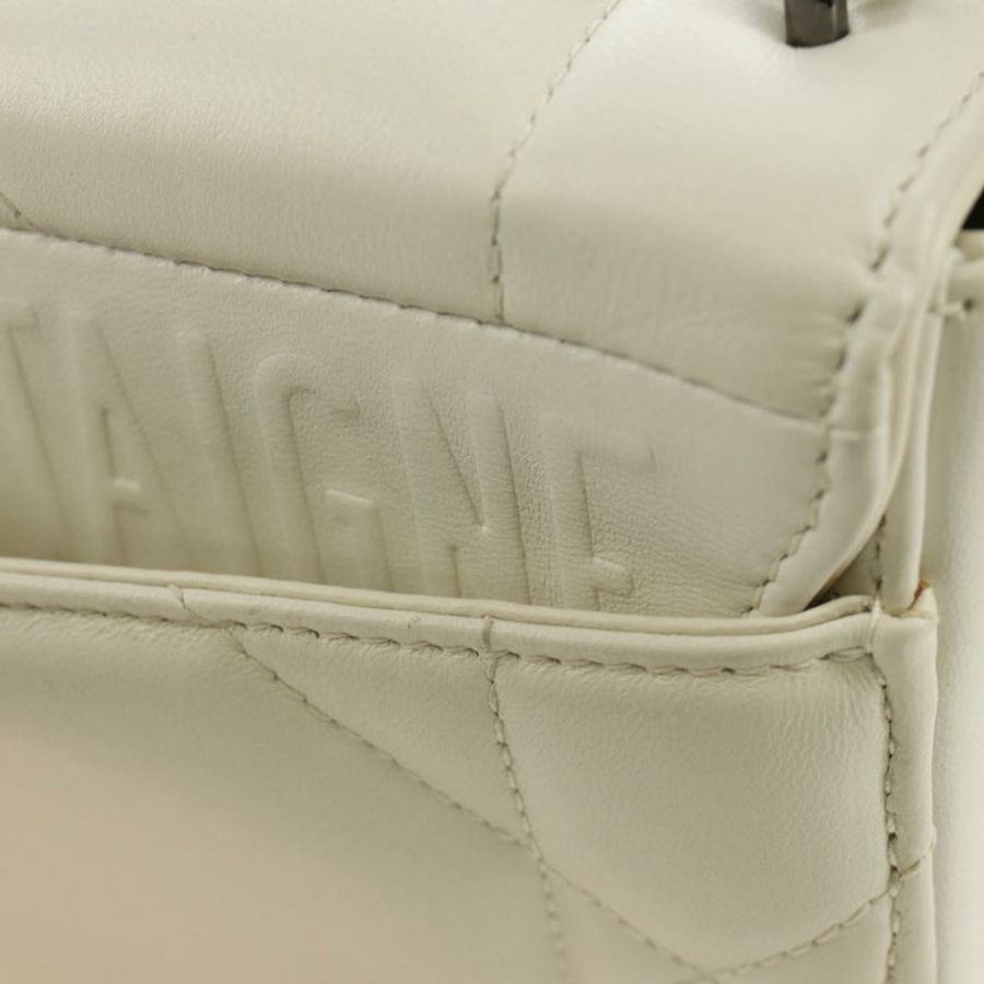【日本直送】Christian Dior Canage Caro 單肩包,羊皮材質,白色銀色,正品,貨號 185922SM-19