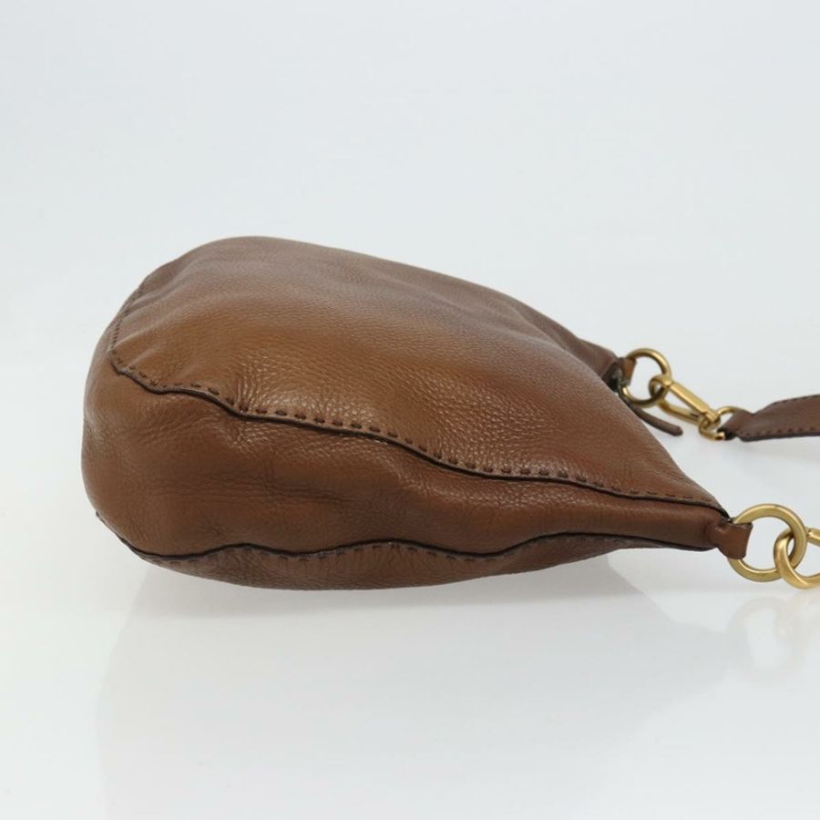 【日本直送】PRADA 棕色金色皮革肩背包,正品編號 186027A-2