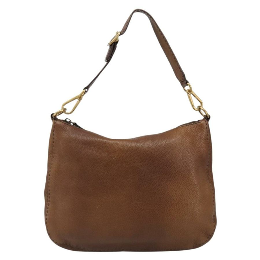 【日本直送】PRADA 棕色金色皮革肩背包,正品編號 186027A-12