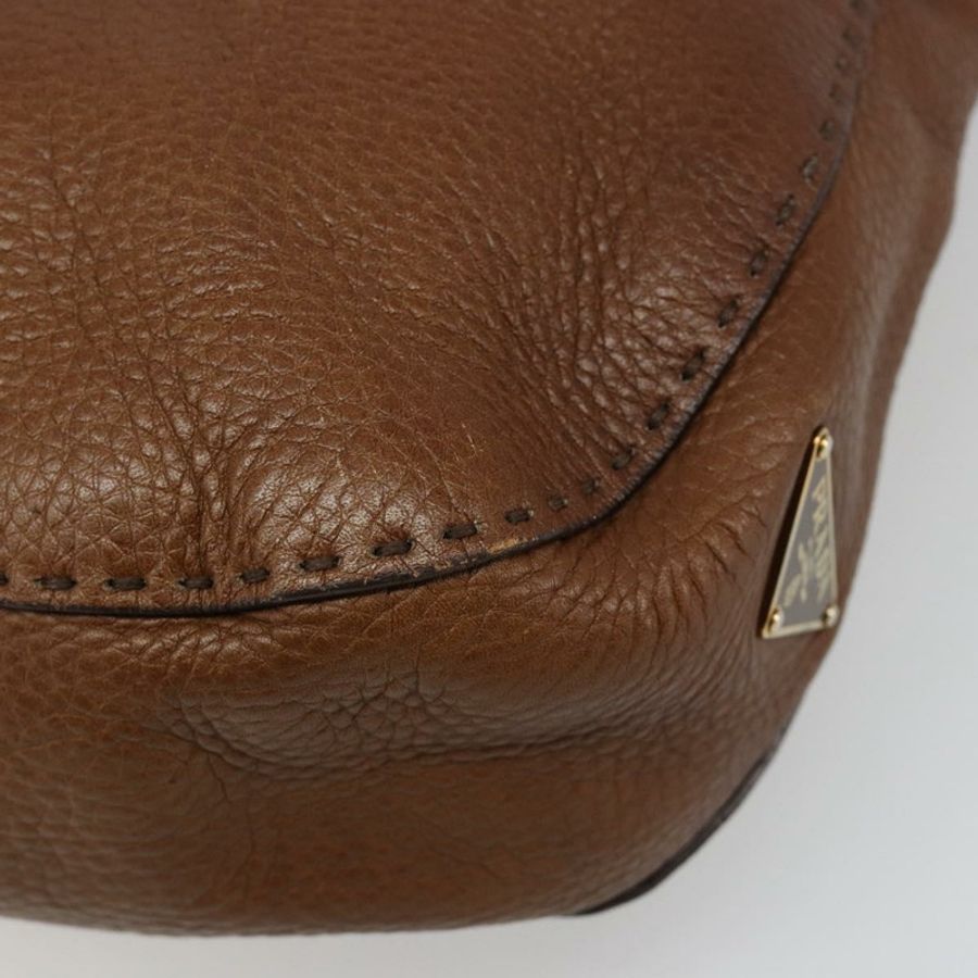 【日本直送】PRADA 棕色金色皮革肩背包,正品編號 186027A-15