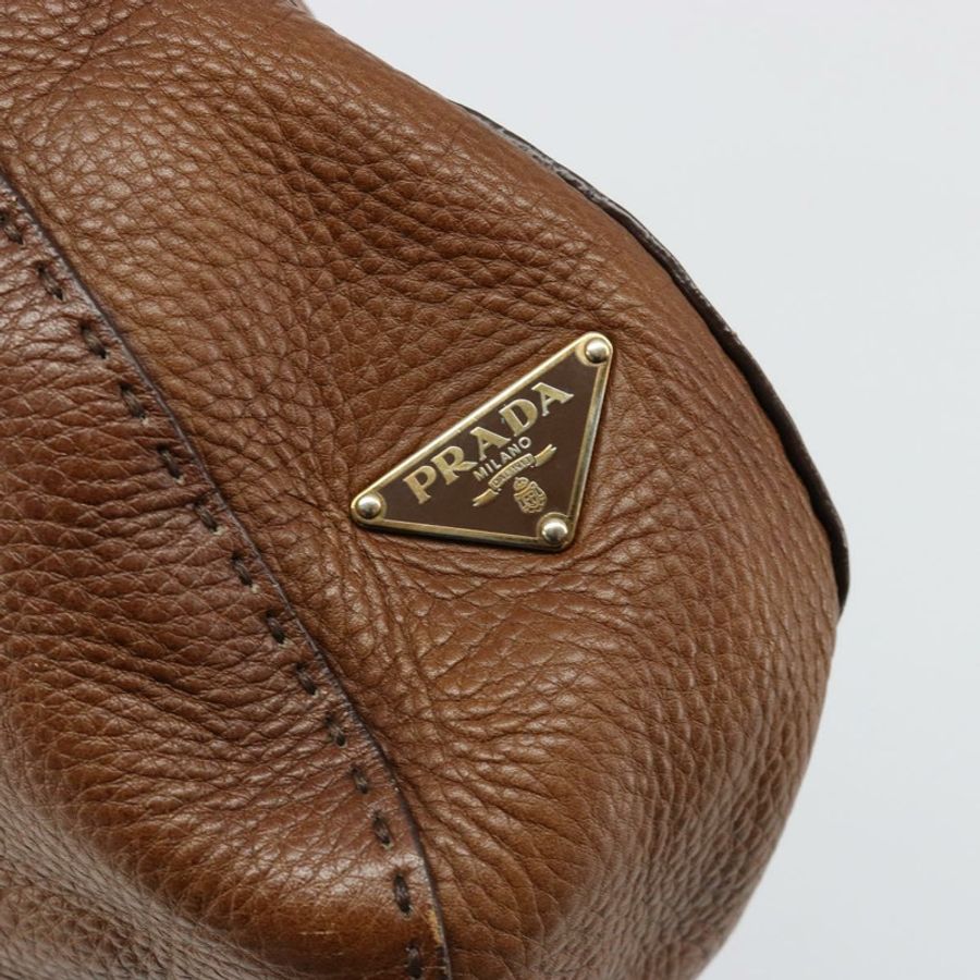【日本直送】PRADA 棕色金色皮革肩背包,正品編號 186027A-17