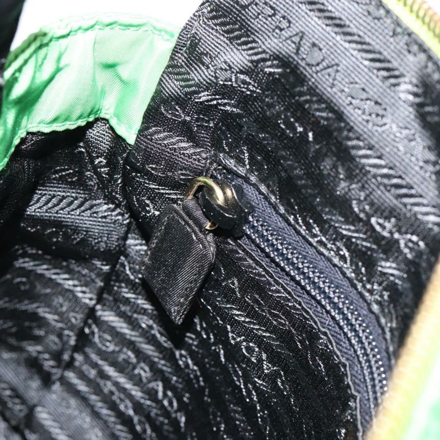 【日本直送】PRADA 尼龍鏈條單肩包 綠色 金色 正品 186013A-22
