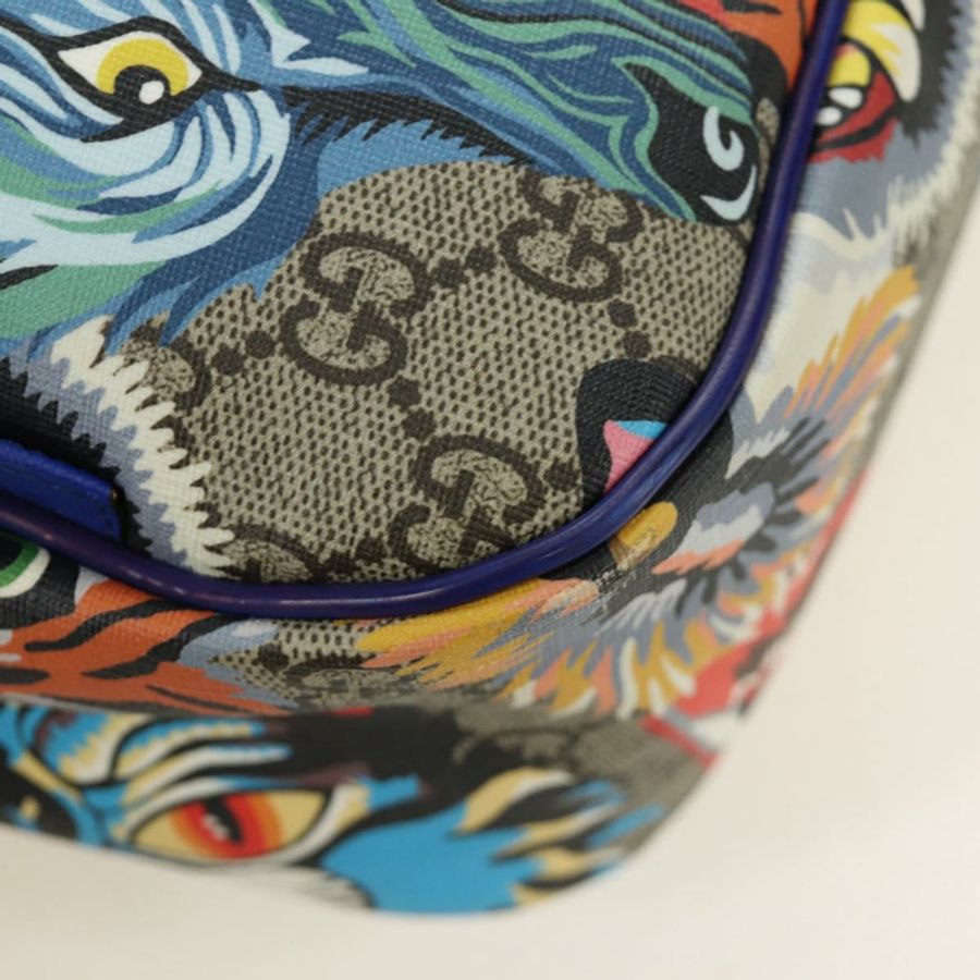 【日本直送】GUCCI 雙肩包 PVC 米色 銀色 501976 正品 185915SM-18