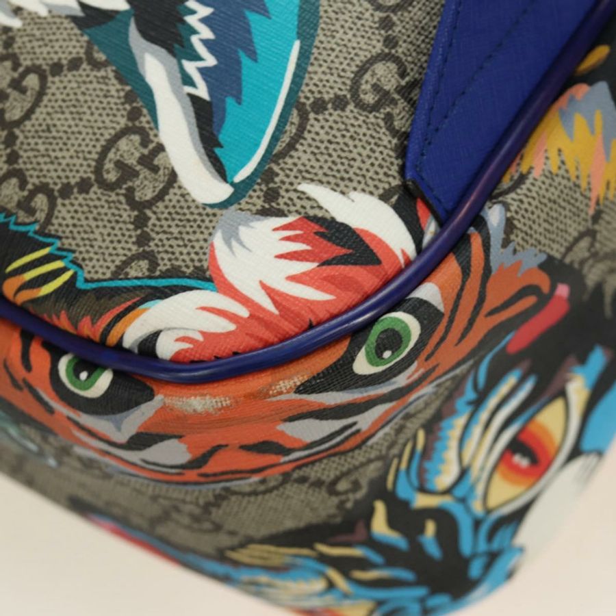 【日本直送】GUCCI 雙肩包 PVC 米色 銀色 501976 正品 185915SM-19