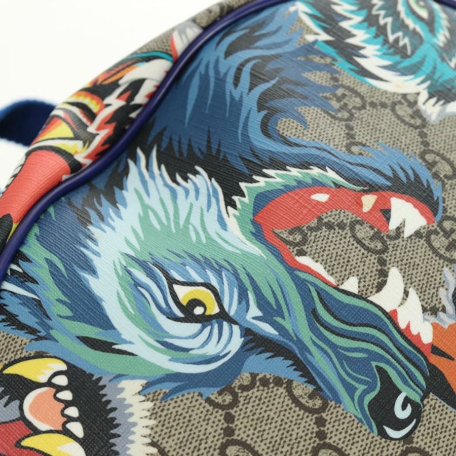 【日本直送】GUCCI 雙肩包 PVC 米色 銀色 501976 正品 185915SM-24
