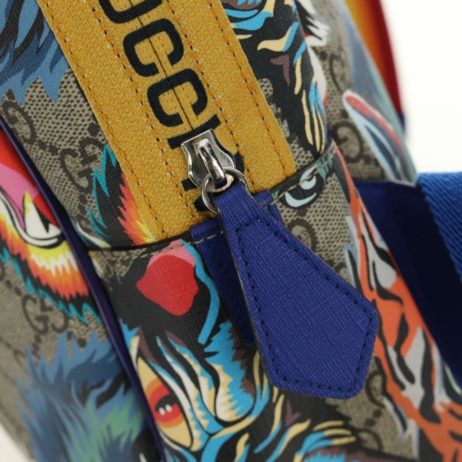 【日本直送】GUCCI 雙肩包 PVC 米色 銀色 501976 正品 185915SM-25