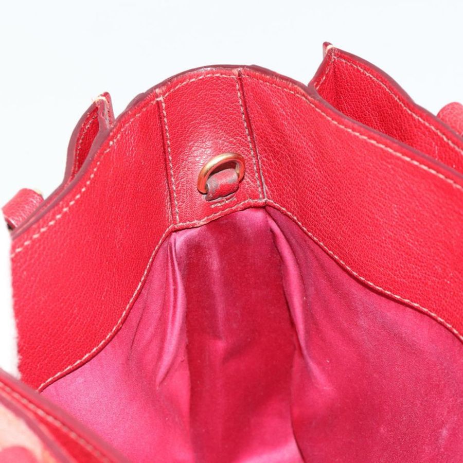 【日本直送】Miu Miu Ready Lock 手袋 皮革 2way 橙紅金配色 Auth am11916A-23