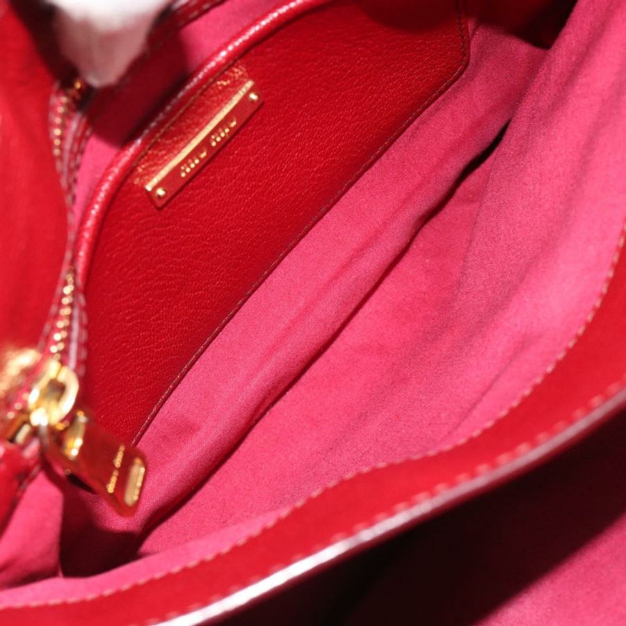 【日本直送】Miu Miu Ready Lock 手袋 皮革 2way 橙紅金配色 Auth am11916A-24