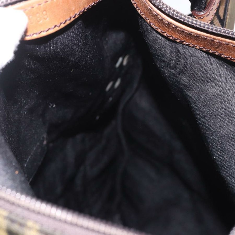 【日本直送】FENDI Zucca帆布單肩包 黑色棕色 正品 am11922V-20