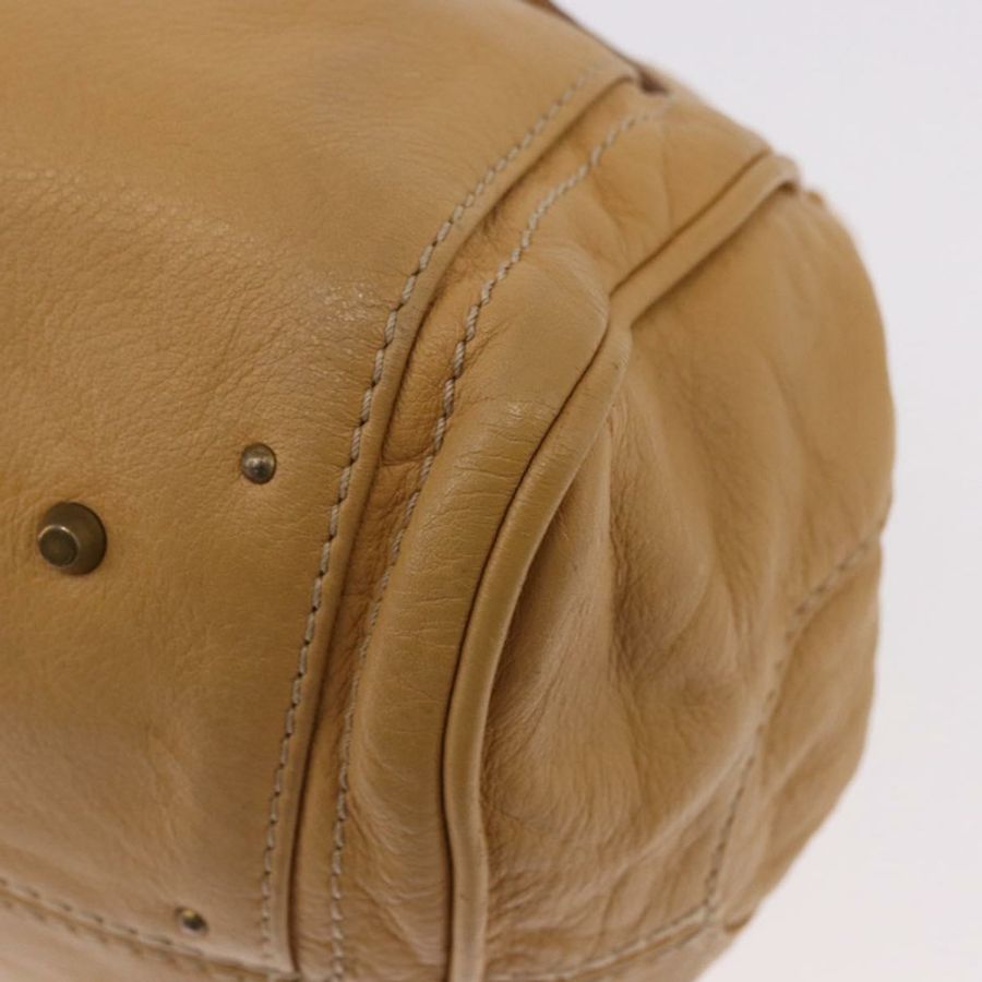 【日本直送】Chloe Paddington 手提包 皮革 米色 金 銀色 正品 am11920V-16