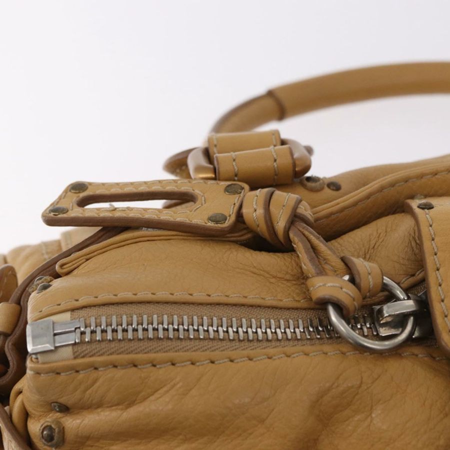 【日本直送】Chloe Paddington 手提包 皮革 米色 金 銀色 正品 am11920V-18