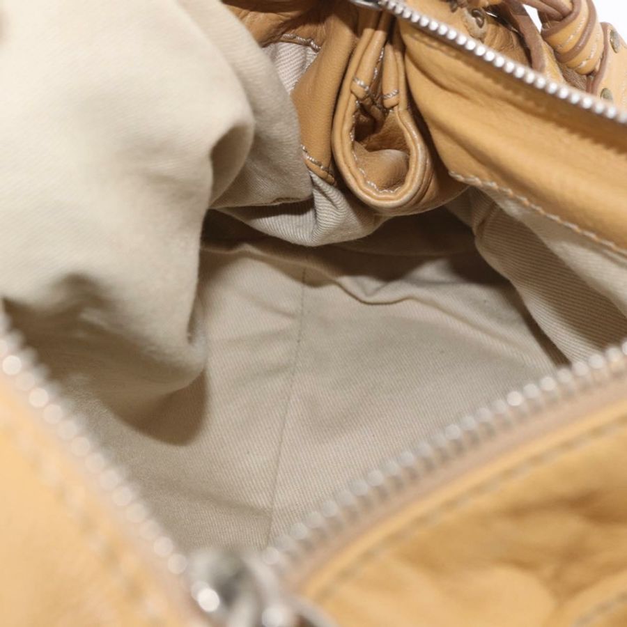 【日本直送】Chloe Paddington 手提包 皮革 米色 金 銀色 正品 am11920V-21