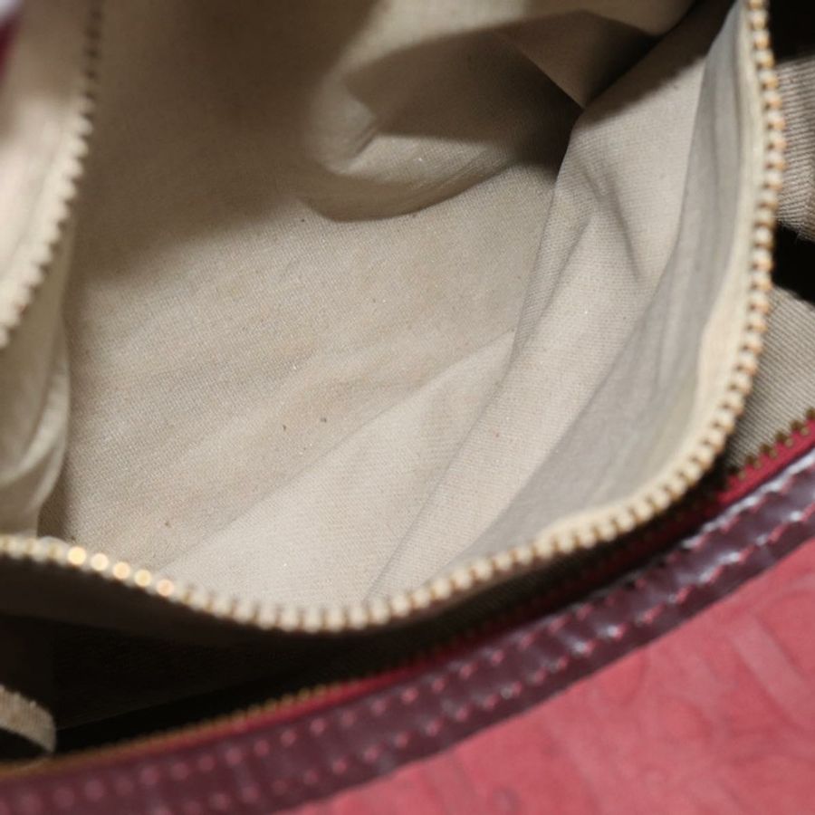 【日本直送】Christian Dior Trotter帆布波士頓包,麂皮紅色金色,正品,貨號186895-11