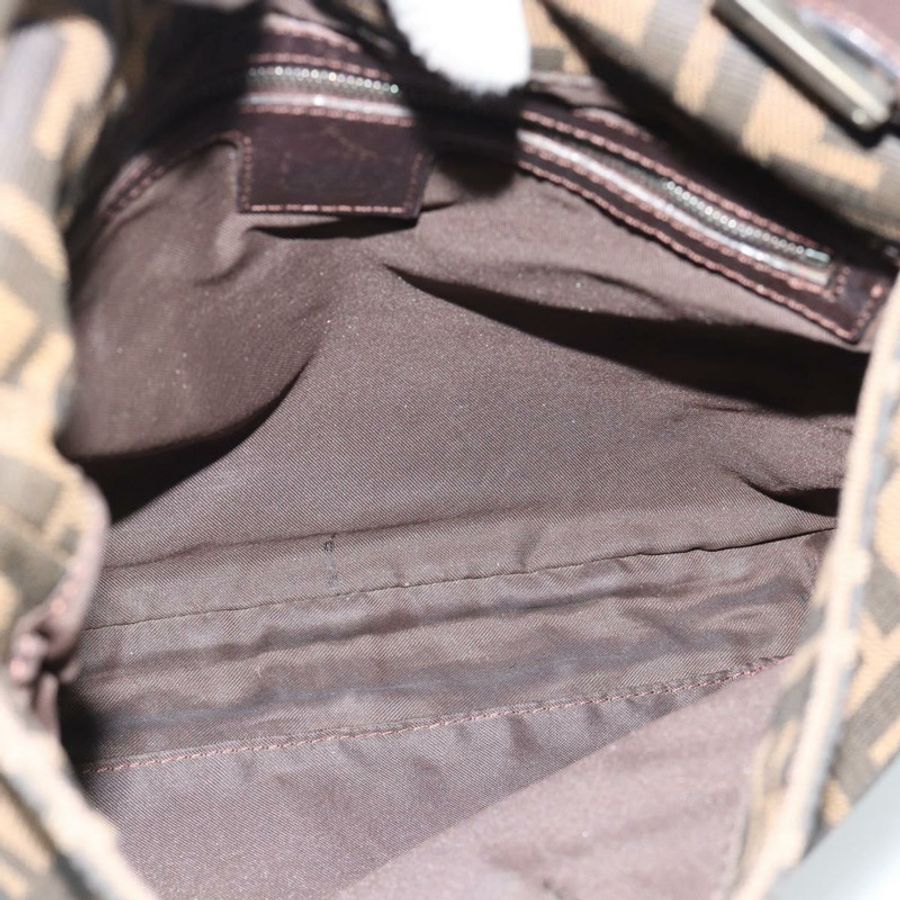 【日本直送】FENDI Zucca帆布單肩包 黑色 棕色 正品 186892V-10