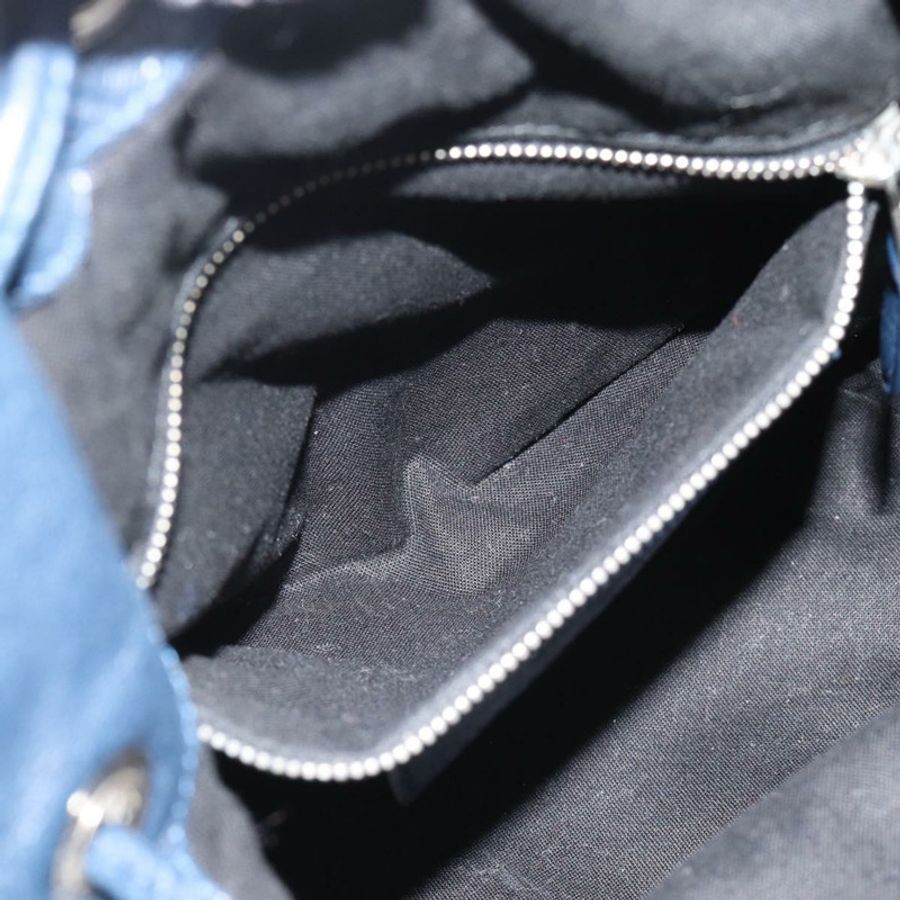 【日本直送】BALENCIAGA 巨型迷你絨球手提包 皮革 兩用 海軍藍/銀色 正品 186261SM-23