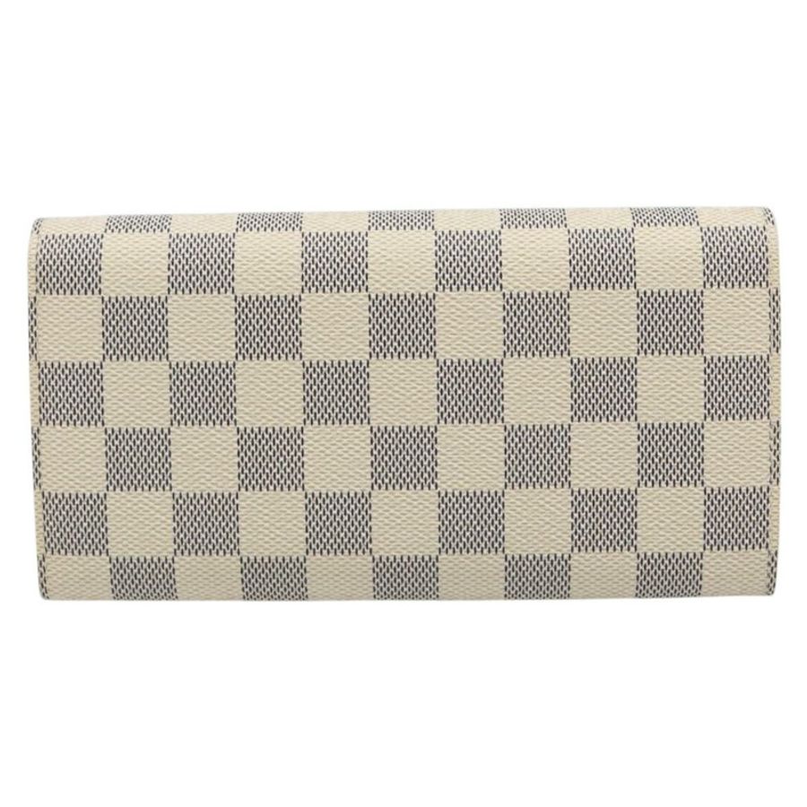【日本直送】路易威登 Damier Azur Portefeuille Sarah 長版皮夾 N61735 LV Auth 186278V-1
