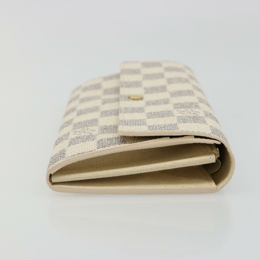 【日本直送】路易威登 Damier Azur Portefeuille Sarah 長版皮夾 N61735 LV Auth 186278V-2