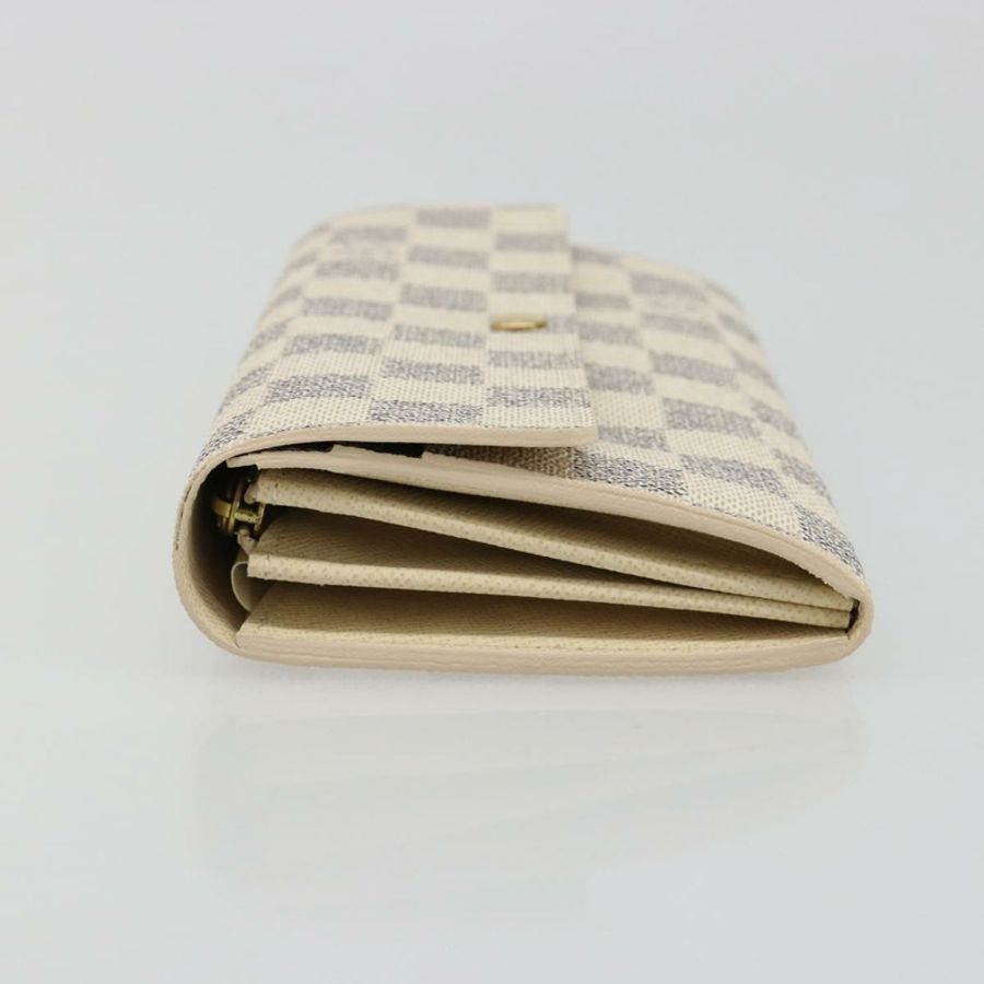 【日本直送】路易威登 Damier Azur Portefeuille Sarah 長版皮夾 N61735 LV Auth 186278V-3