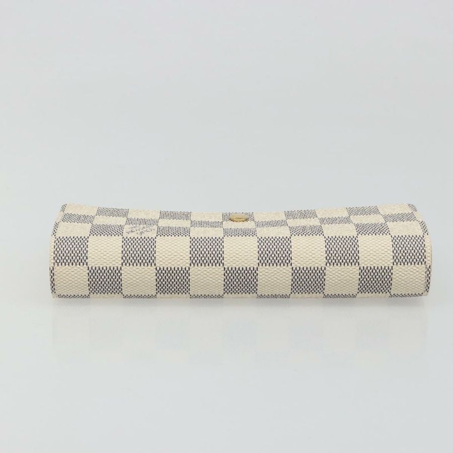 【日本直送】路易威登 Damier Azur Portefeuille Sarah 長版皮夾 N61735 LV Auth 186278V-4
