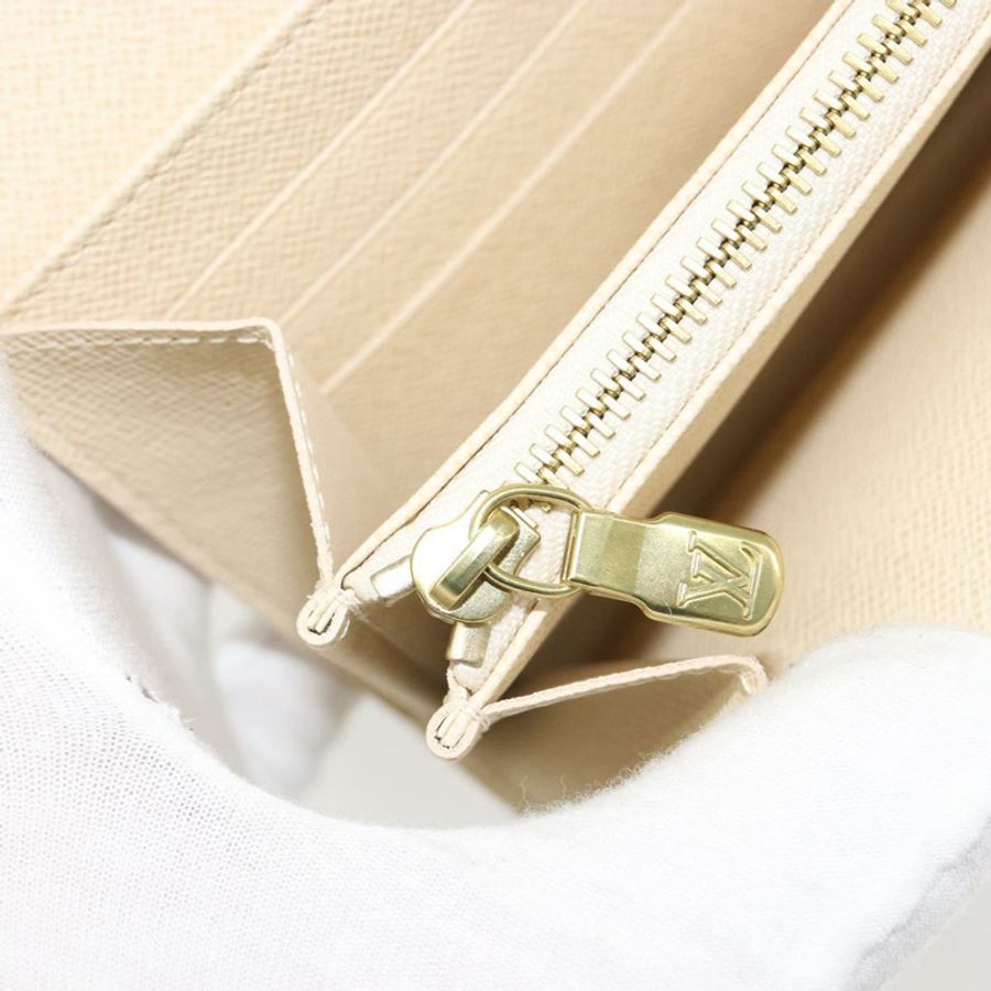 【日本直送】路易威登 Damier Azur Portefeuille Sarah 長版皮夾 N61735 LV Auth 186278V-8