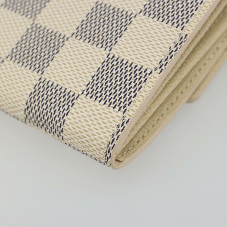 【日本直送】路易威登 Damier Azur Portefeuille Sarah 長版皮夾 N61735 LV Auth 186278V-14