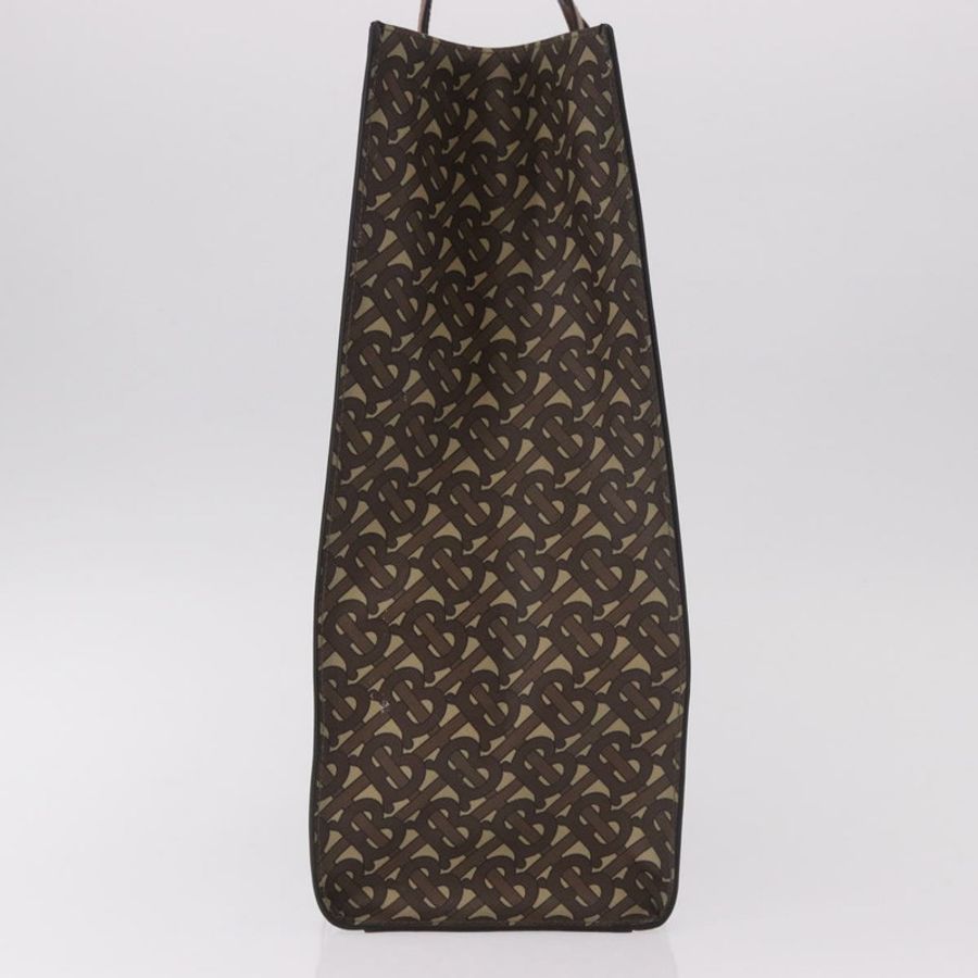 【日本直送】BURBERRY 手提包 PVC 皮革 棕色 金色 正品 186186M-2