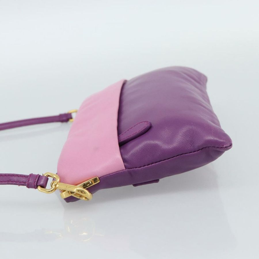 【日本直送】PRADA 紫色金色皮革肩背包,正品編號 186122A-2