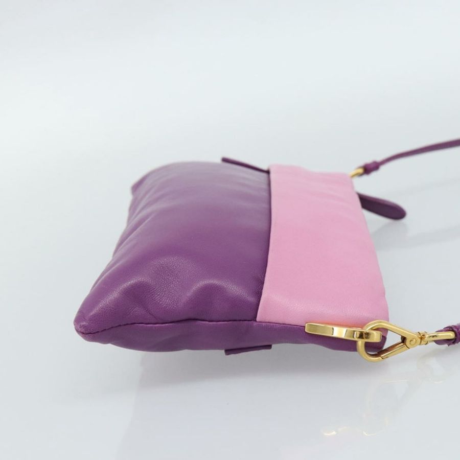 【日本直送】PRADA 紫色金色皮革肩背包,正品編號 186122A-3
