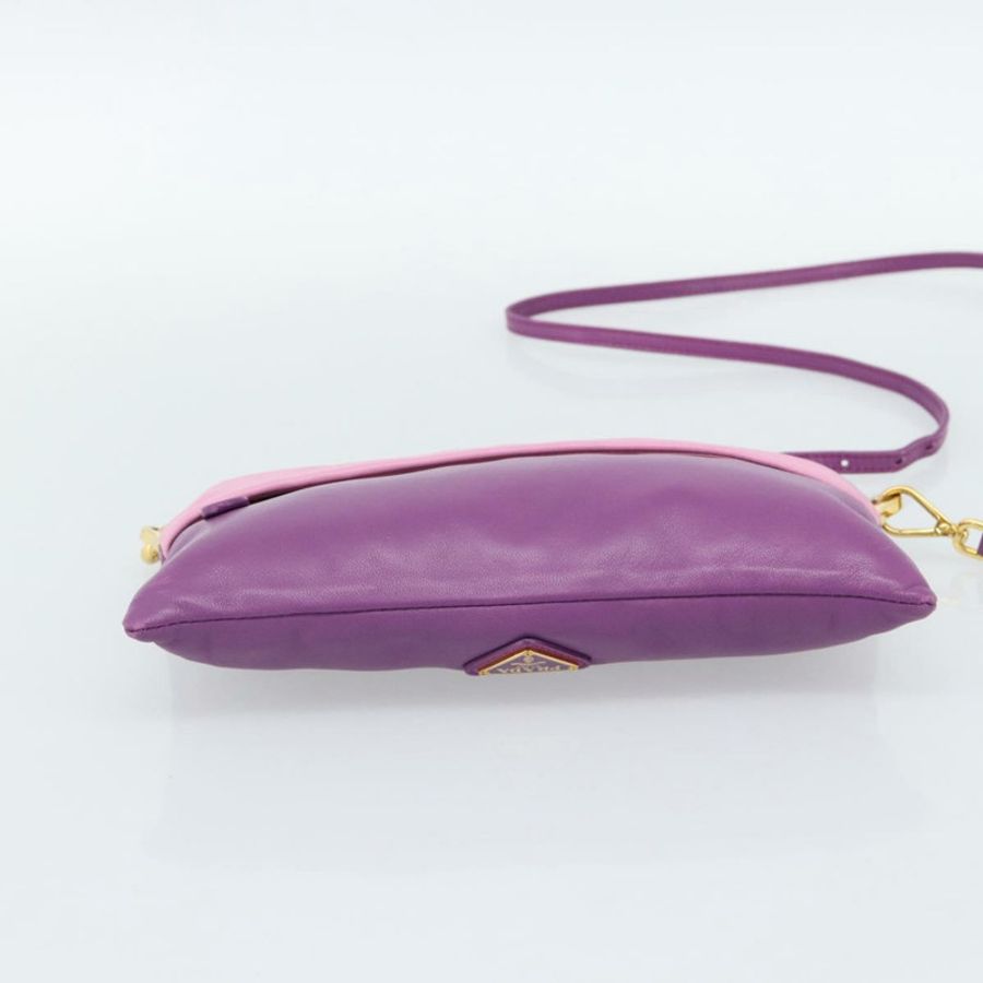 【日本直送】PRADA 紫色金色皮革肩背包,正品編號 186122A-4