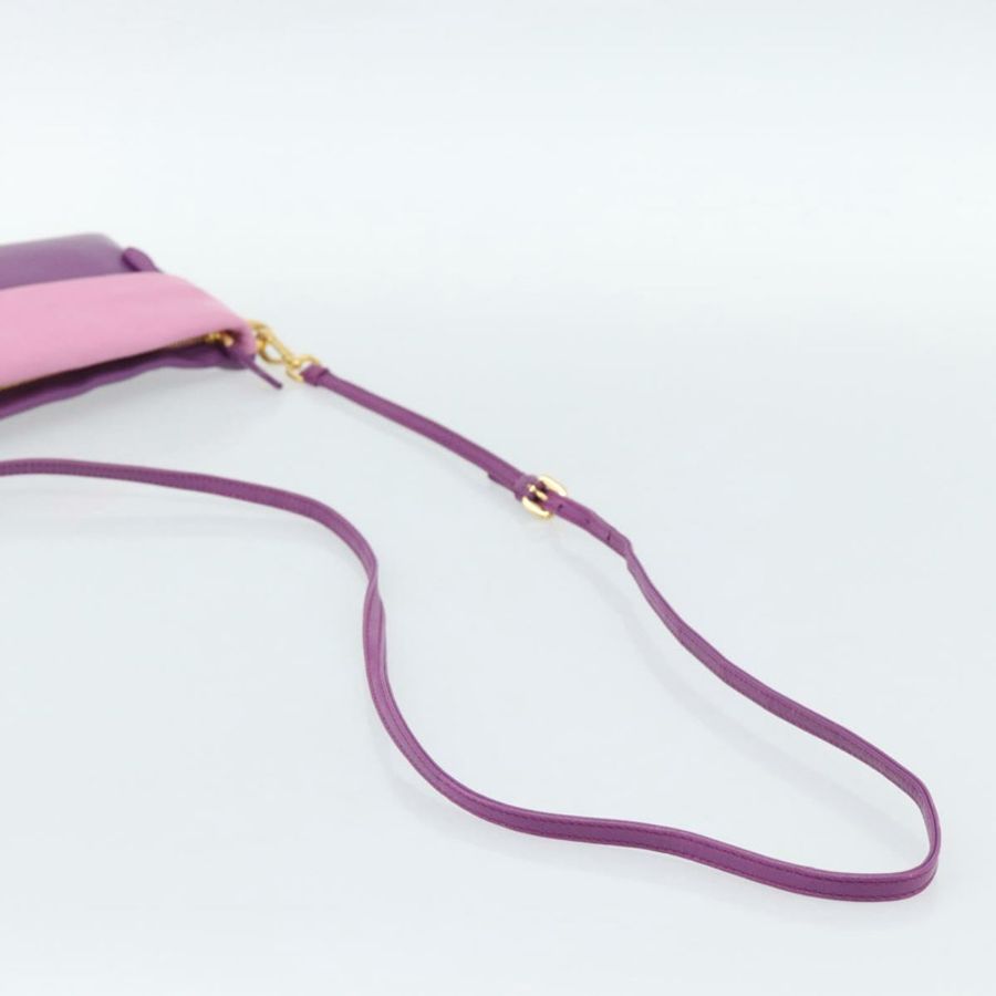 【日本直送】PRADA 紫色金色皮革肩背包,正品編號 186122A-6