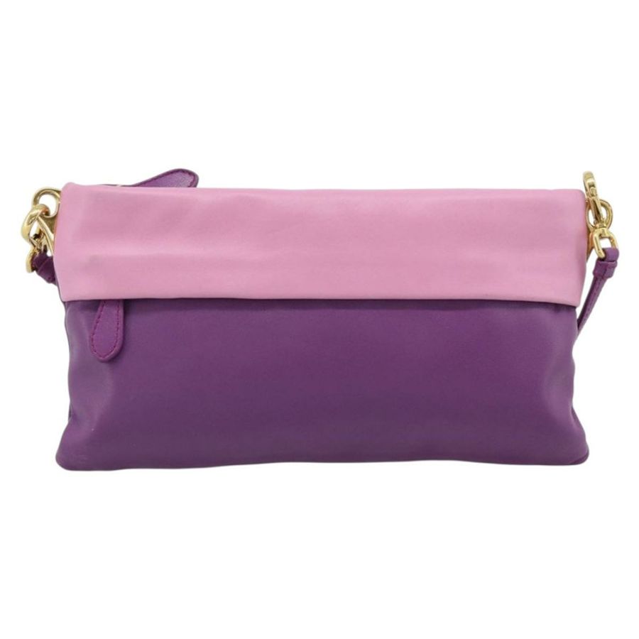 【日本直送】PRADA 紫色金色皮革肩背包,正品編號 186122A-12