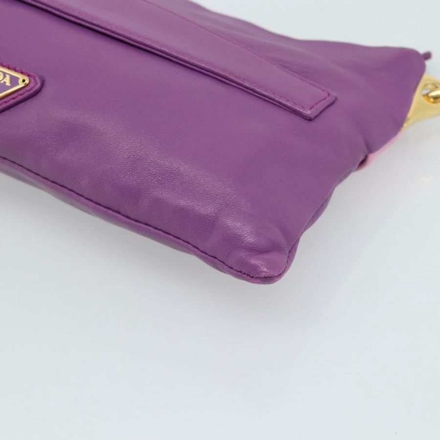 【日本直送】PRADA 紫色金色皮革肩背包,正品編號 186122A-15