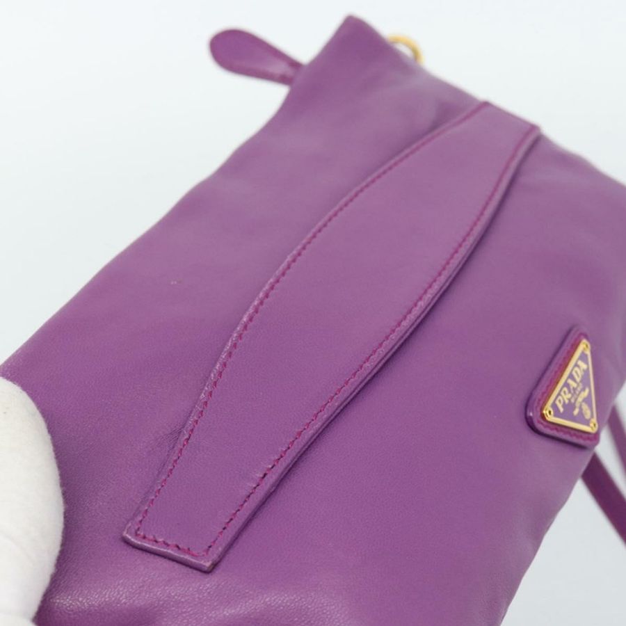 【日本直送】PRADA 紫色金色皮革肩背包,正品編號 186122A-18