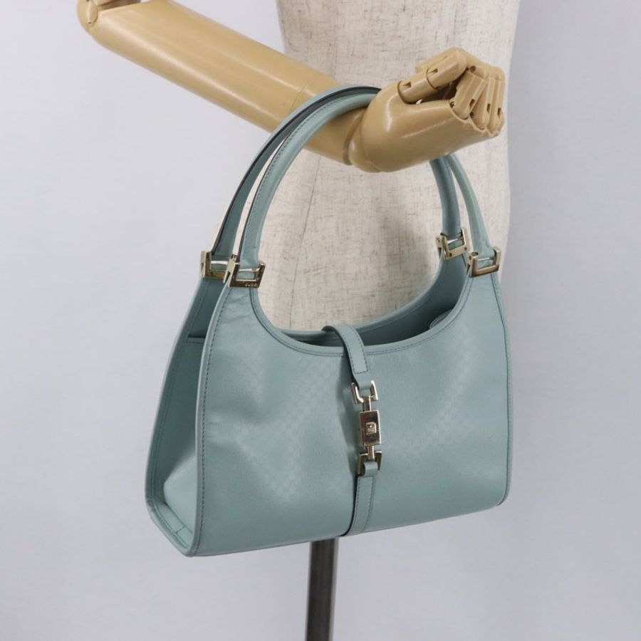 【日本直送】GUCCI Micro Guccissima Jackie 手袋 金色 淺藍色 002 1068 2404 正品 186130V-22
