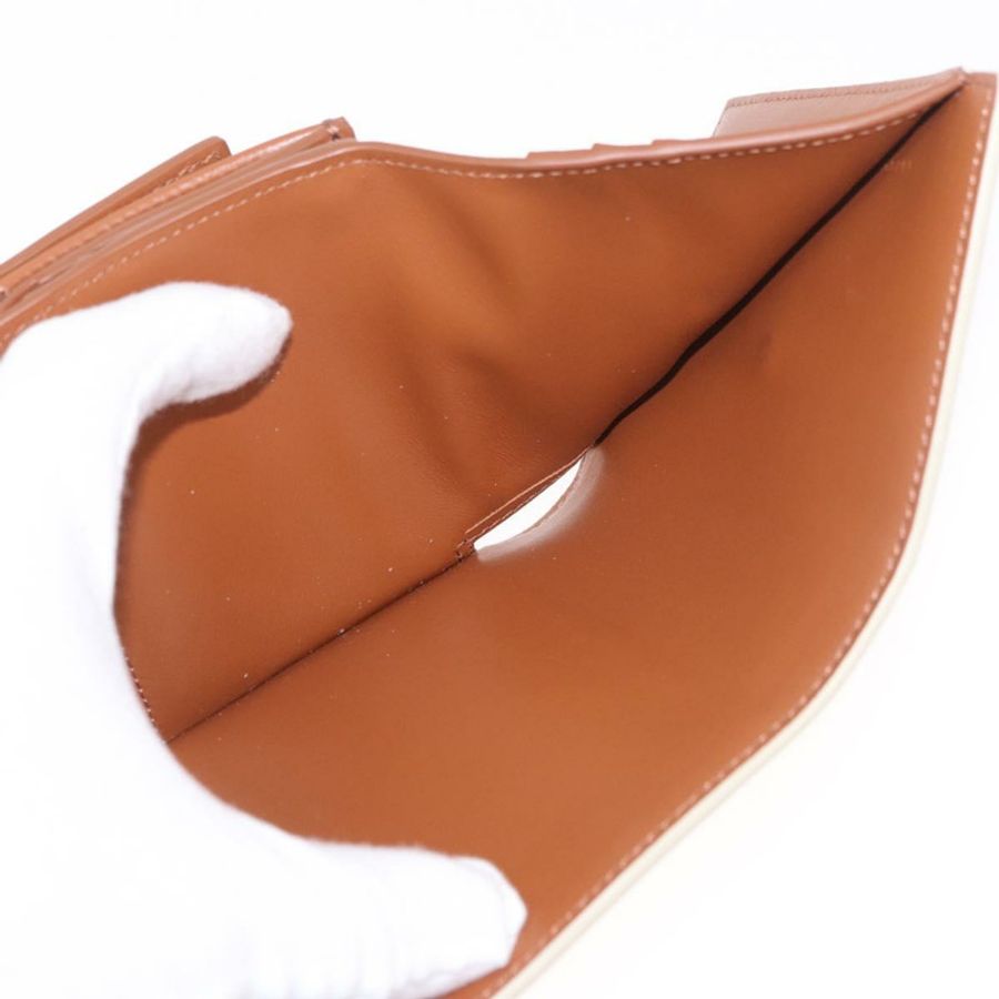 【日本直送】CELINE Triomphe 三折錢包 PVC 米色 金色 正品 186147M-18