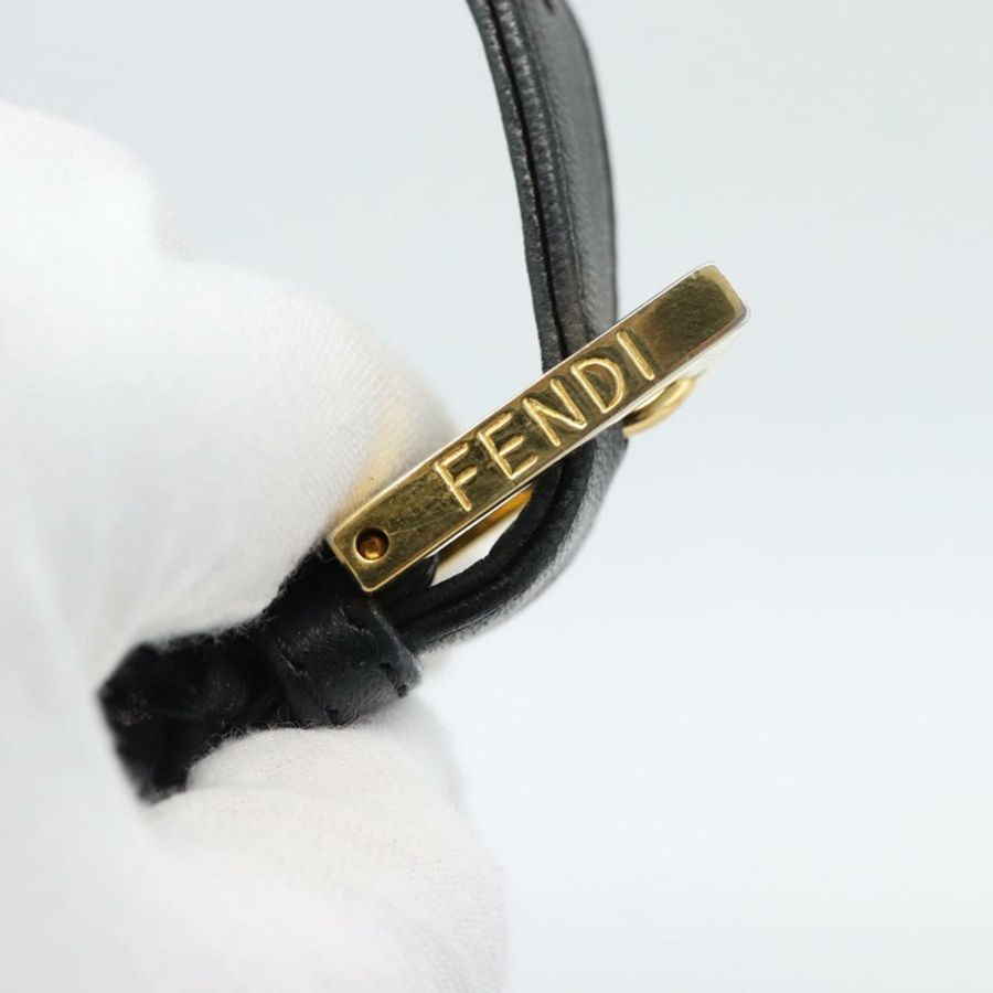 【日本直送】FENDI Mamma Baguette 單肩包,黑色麂皮,金色,正品編號 187561SAM-16