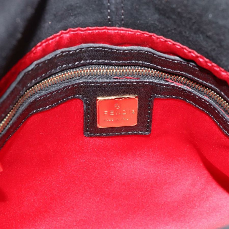 【日本直送】FENDI Mamma Baguette 單肩包,黑色麂皮,金色,正品編號 187561SAM-17