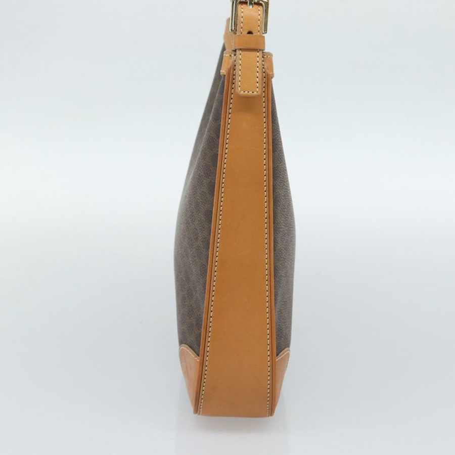 【日本直送】CELINE Macadam帆布肩背包 PVC皮革 棕色 金色 正品 187649V-2