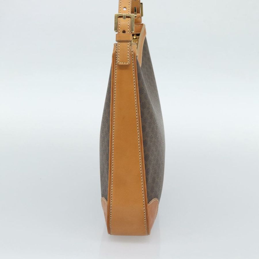 【日本直送】CELINE Macadam帆布肩背包 PVC皮革 棕色 金色 正品 187649V-3