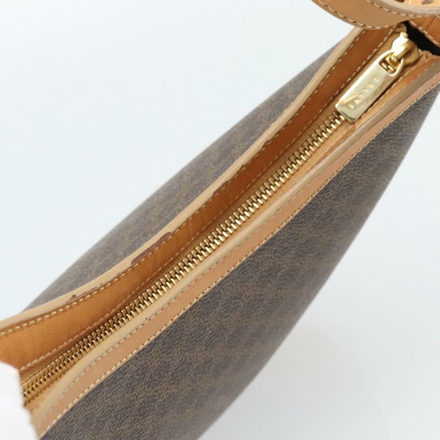 【日本直送】CELINE Macadam帆布肩背包 PVC皮革 棕色 金色 正品 187649V-5