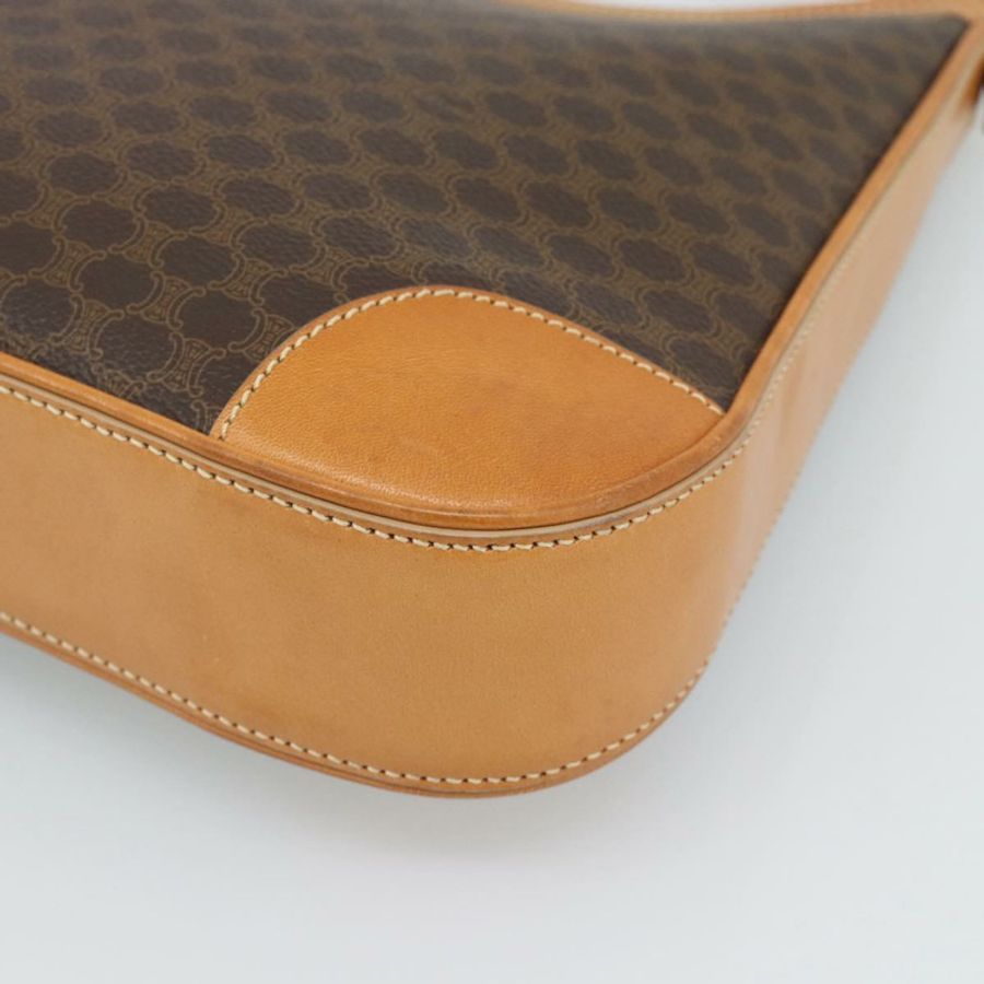 【日本直送】CELINE Macadam帆布肩背包 PVC皮革 棕色 金色 正品 187649V-7