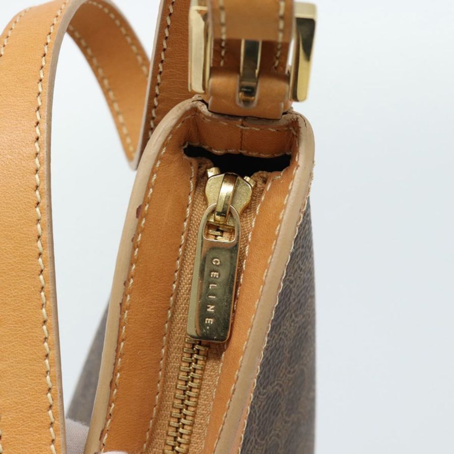 【日本直送】CELINE Macadam帆布肩背包 PVC皮革 棕色 金色 正品 187649V-8