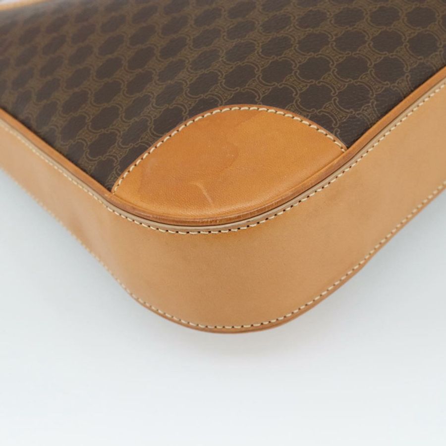 【日本直送】CELINE Macadam帆布肩背包 PVC皮革 棕色 金色 正品 187649V-16